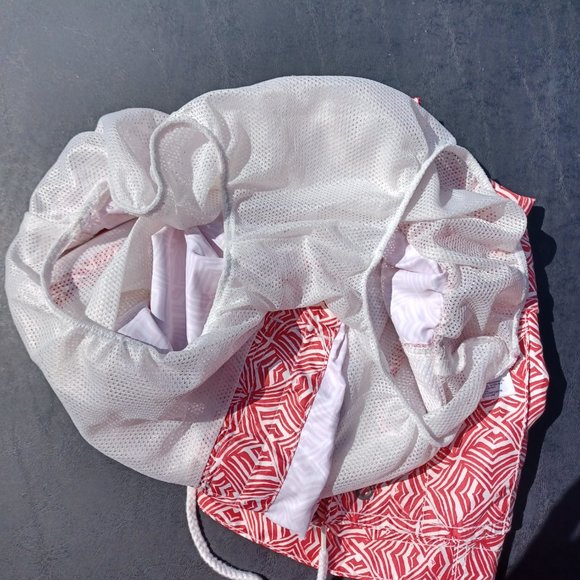 Old Navy DEEP POCKETS Swim Trunks M – Red/White - Picture 6 of 9